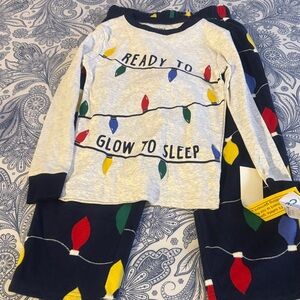 Carter's Festive Glow Pajama Set - Gray and Navy
